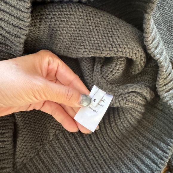 **LAST CALL** MONSE EUC Asymmetrical Cutout Sweater in Olive Green Size S - Picture 5 of 12